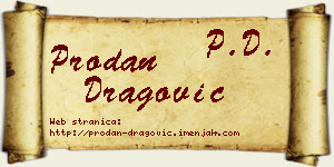 Prodan Dragović vizit kartica
